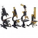 4 English Microscopes
