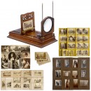 Graphoscope with Pictures and Stereo Cards of the Uprising in Pa