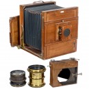 30 x 40 cm Field Camera with 3 Lenses, 1910 onwards