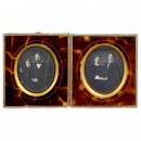 2 Daguerreotypes of the Boitel Family, 1852