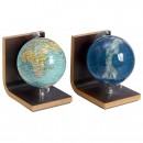 Terrestrial and Celestial Globe as Bookends, c. 1955