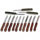 10 Old Swiss Army Knives with Fibre Handles