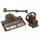 Set of Hughes Telegraph Spare Parts, c. 1890