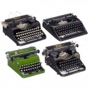 4 Small Mechanical Typewriters