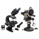 1 Microscope and 1 Refractometer