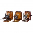3 Tropical or Luxury Cameras 9 x 12 cm, c. 1925
