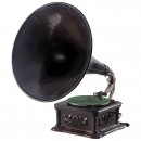 HMV Cockleshell Monarch Horn Gramophone with Wood Horn, c. 190