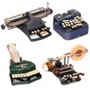 2 Stenotype Machines and 2 Typewriters for the Blind 