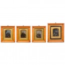 4 Beautiful, Dignified Photographs in Burlwood Frames