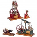 3 Steam Engines and one Hot-Air Motor, c. 1980