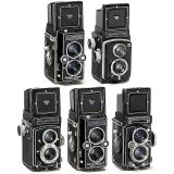 1 x Rolleiflex, 2 x Rolleicord, 2 x Rolleimagic / 1台禄莱福莱, 2台禄莱可德