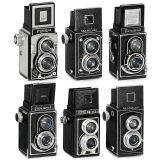 2台 Rex Reflex, 1台 Fotor Reflex  以及3台 Meopta 6x6 TLR Camera