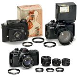 2台带镜头的Pentax Auto 110 Super 相机