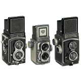 3台Rolleiflex  以及 Rolleicord 相机