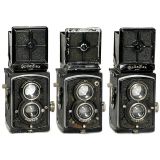 禄莱可德Standard相机三台 3 x Rolleiflex Standard, 1932–35年
