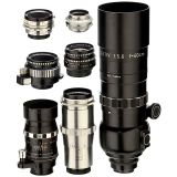 7支30到40 mm的镜头，爱克山泰用 7 Lenses for Exakta from 30 to 400 mm