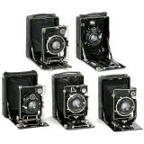 5台9 x 12 cm相机