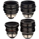 4支电影镜头带Arriflex-PL透镜支架, 约1975年