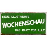瓷漆广告牌Neue Illustrierte Wochenschau     1950年前后