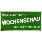 Neue Illustrierte Wochenschau搪瓷广告招牌   1950年前后