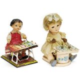 2个木琴演奏娃娃    1955年前后