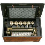 瑞士滚筒音乐盒 Bremond 及6个电铃, 约1890年