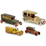 4辆铅皮玩具车 Penny Toys