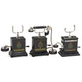 3个“Rikstelefon” 瑞典台式电话机（“Modell AB 112”，“Modell AC 440”和“Modell