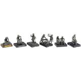8个Alte Berufe 锡制雕像 (8 Pewter Figures 'Old Professions')