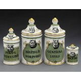 4个法国药剂师用器皿 (4 French Pharmacy Jars)