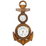 航海膜盒气压计, 附带钟