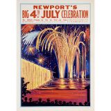 罕见的美国独立日招贴画, 约1925年