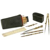 一盒口袋型制图工具, 英国生产, 约1800年