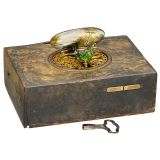 会唱歌的鸟滚筒音乐盒, 龟甲外壳, 约1890年