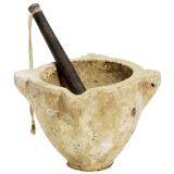 后期巴罗克艺术风格的石质研钵 约1500年