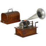 滚筒留声机带链式传动 约1905年