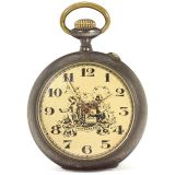 Pocket Watch with Image of a Daguerreotype Camera
