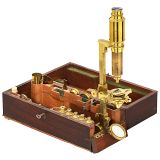 Rare English Chest Compound Monocular Microscope by Dollond, c. 