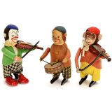 3 Schuco Clockwork Figures, c. 1950