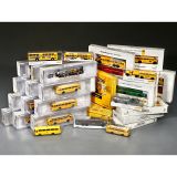 Collection of H0 Historic Buses by Brekina