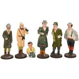 5 Large-Scale Composition Railway Figures, c. 1920