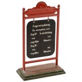 Märklin Train Delay Sign, c. 1910