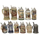 11 German Beer Steins