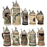 10 German Beer Steins, from 1980