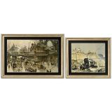 2 Chromolithographs by Josef Danilowatz