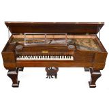 American Grand Piano with Organ, c. 1860