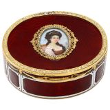 Contemporary Oval Musical Box