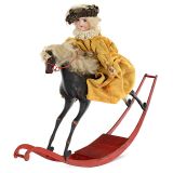 Contemporary Boy on Rocking Horse Automaton