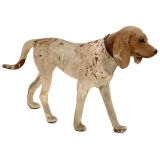 Large Hide-Covered Papier-Mâché English Pointer, 1920s