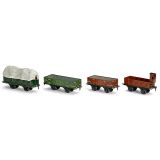 4 Freight Wagons by Märklin, Gauge I, c. 1930